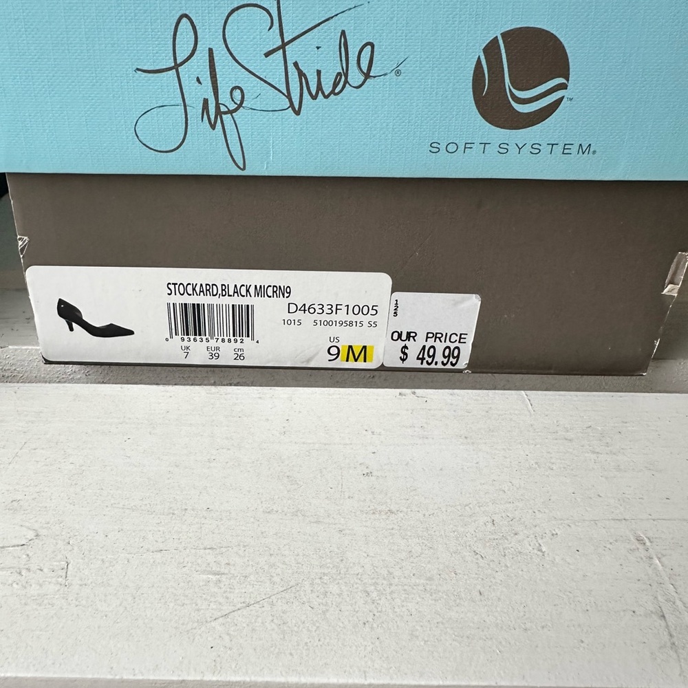 NIB Sexy Black heels LifeStride Size 9 - Picture 2 of 6